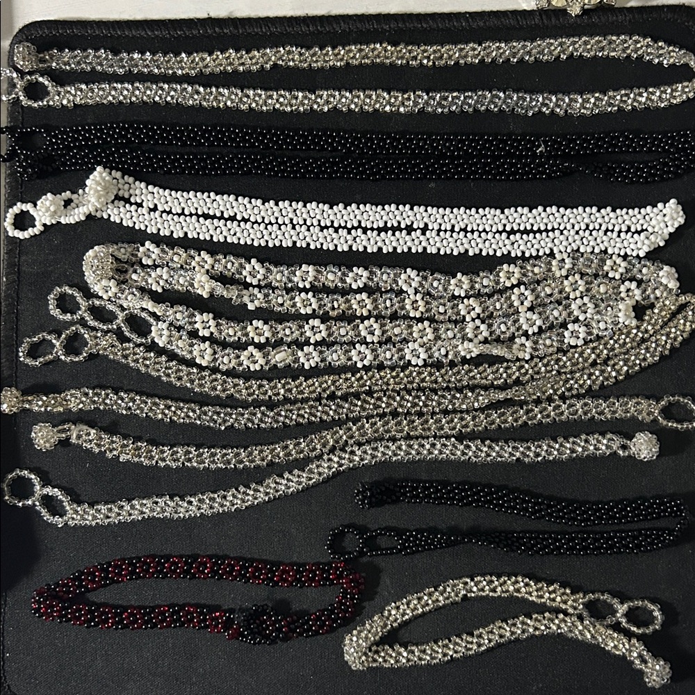 Ten Piece Set- Handmade Seed Bead Wrap Bracelets/Anklets/Necklaces